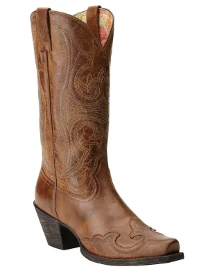 Ariat Women's Round Up D Toe Western Leather Boot