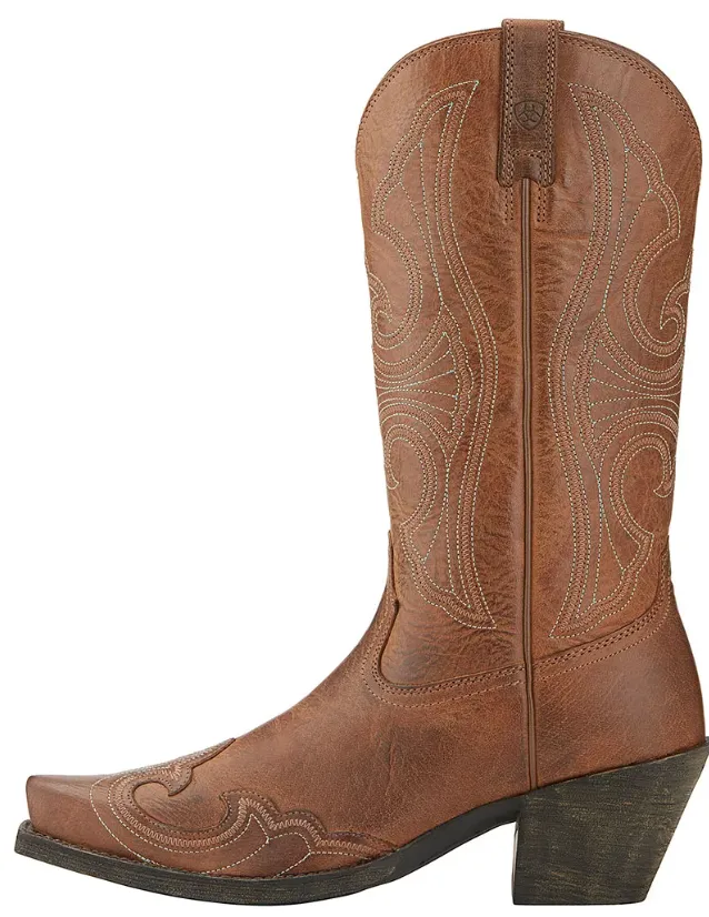 Ariat Women's Round Up D Toe Western Leather Boot