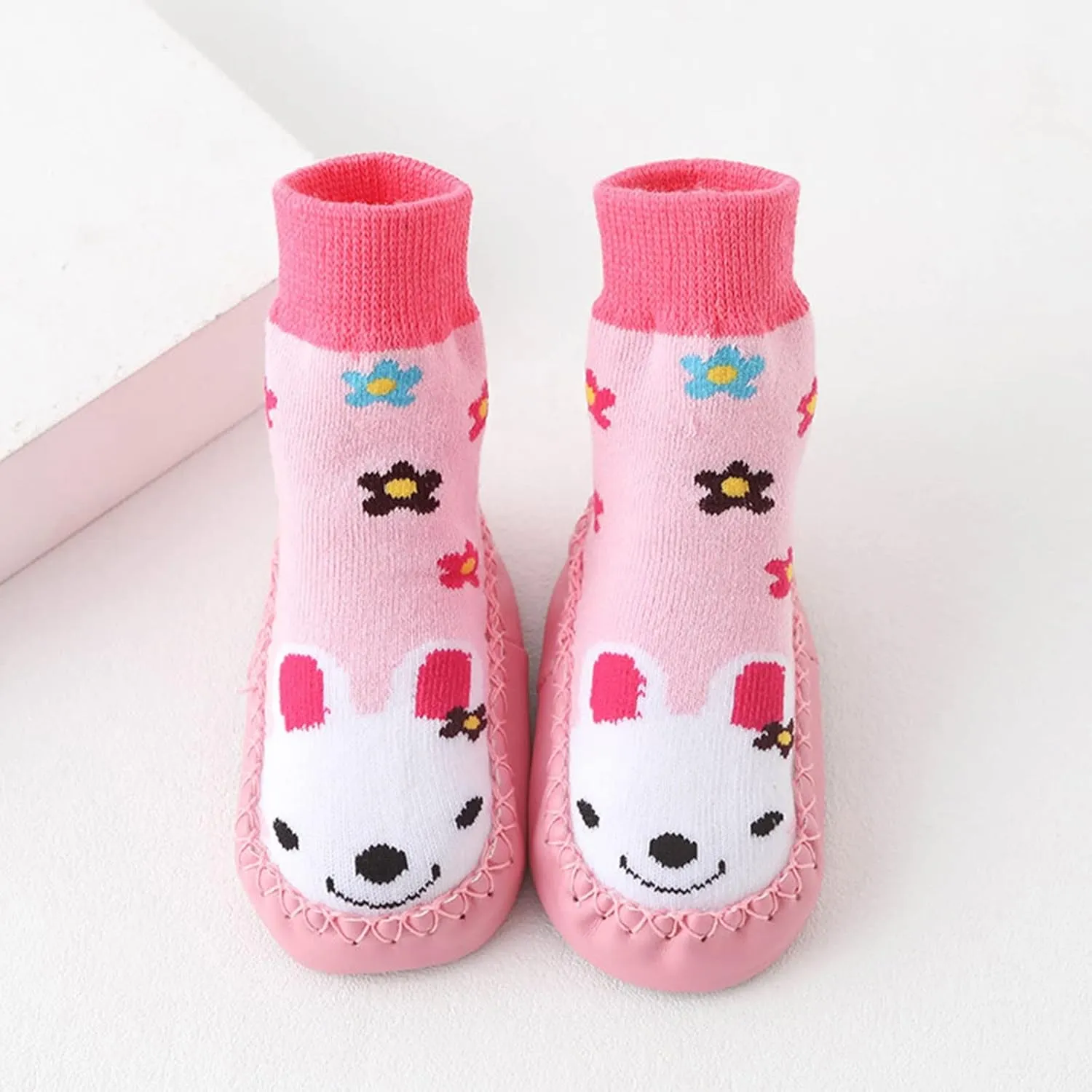 Baby Shoes Children Todller Shoes Autumn Winter Boys Girls Floor Sports Shoes Socks Shoes Flat House Shoes B