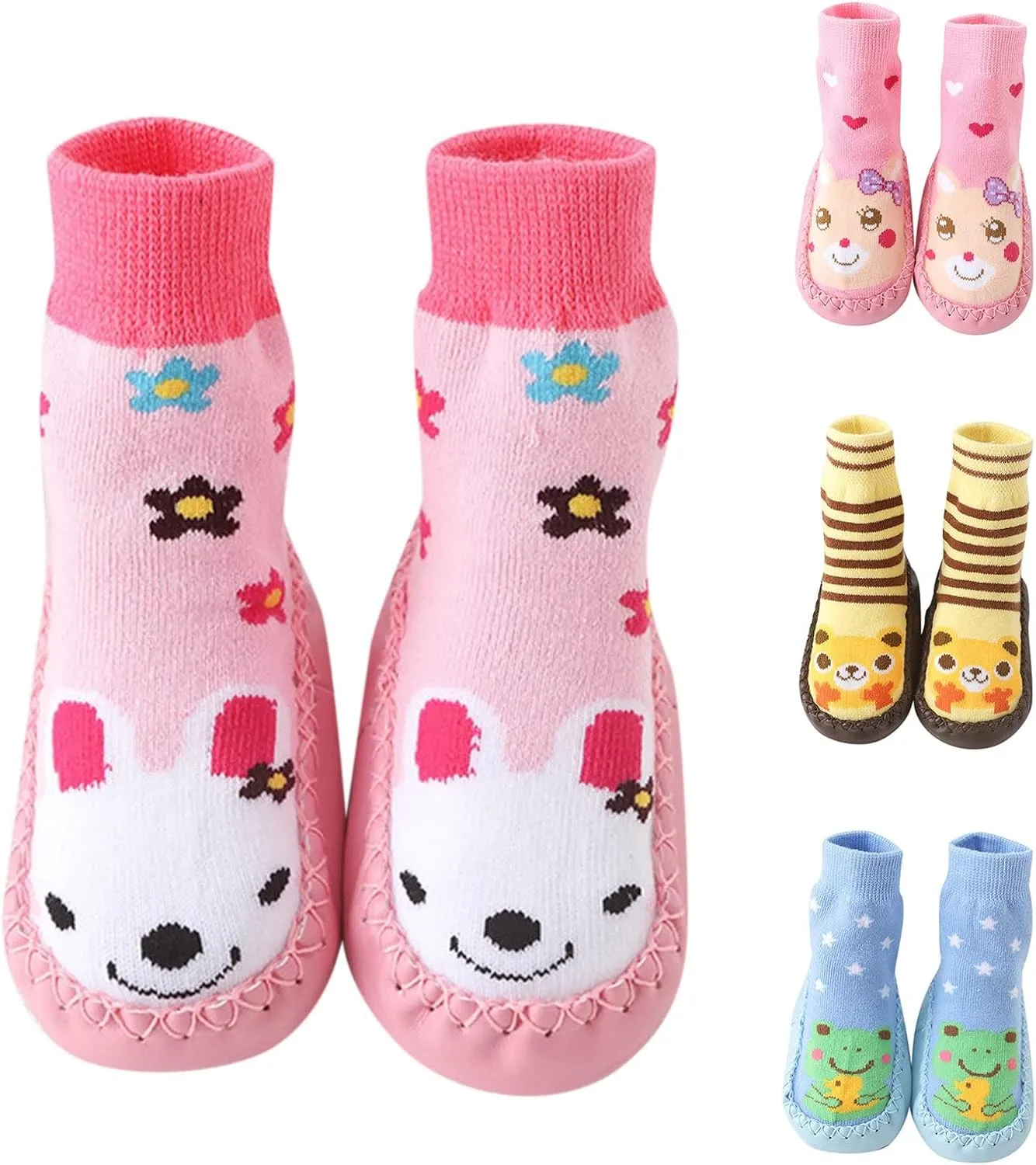 Baby Shoes Children Todller Shoes Autumn Winter Boys Girls Floor Sports Shoes Socks Shoes Flat House Shoes B