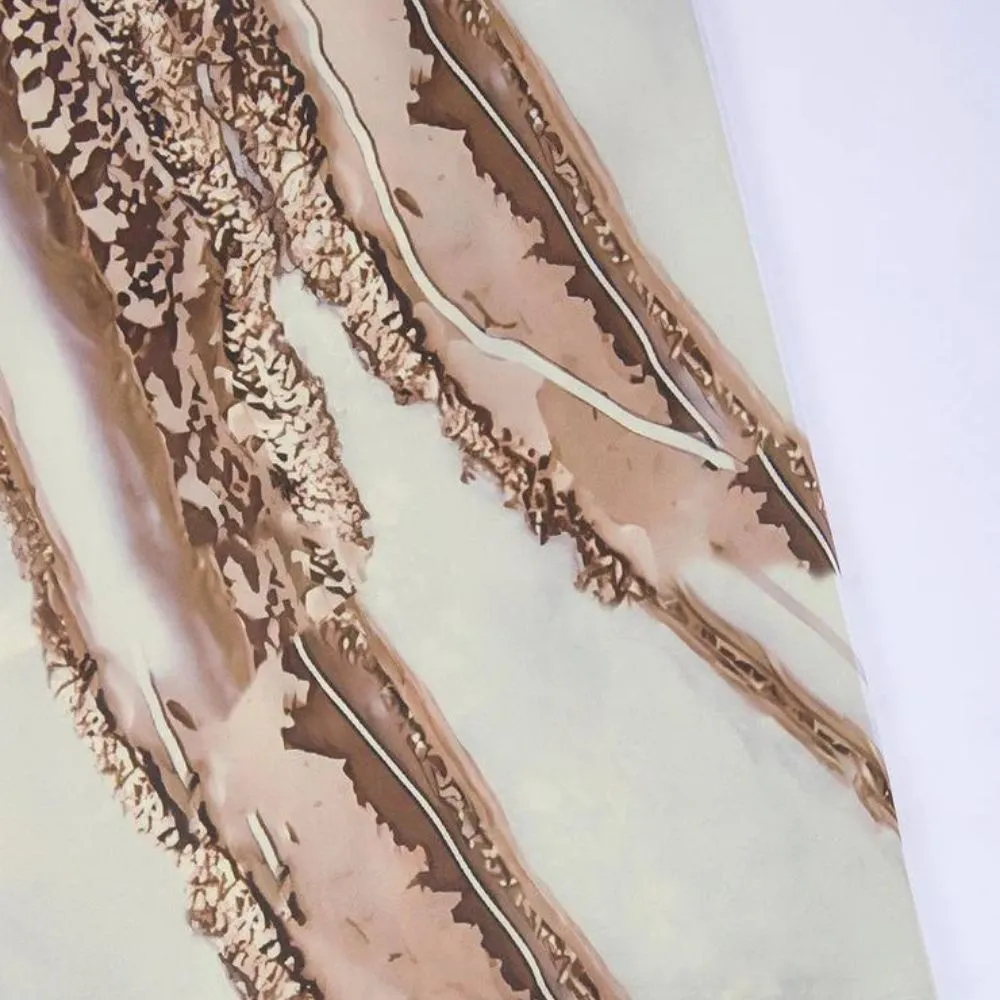 Beach Nights Gold Marble Print Mini Dress