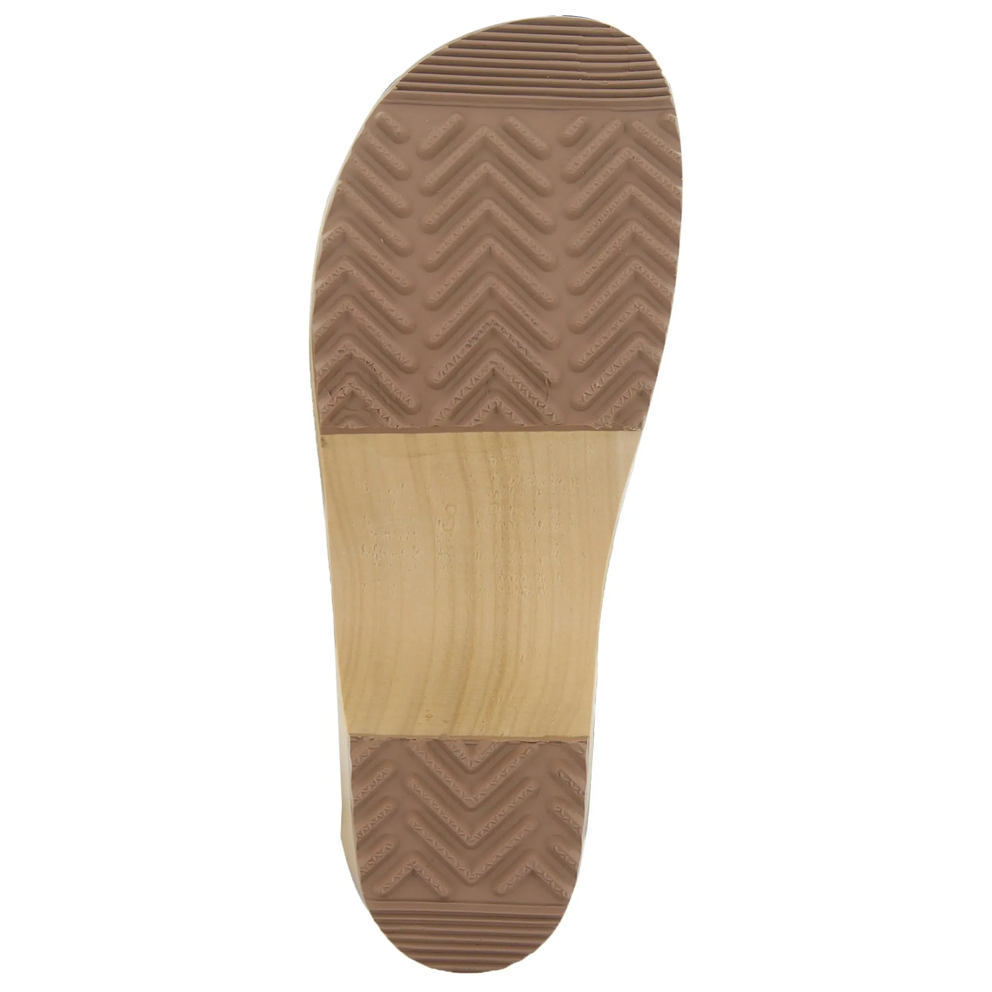 BJORK Maja White Wood Open Back Leather Clogs