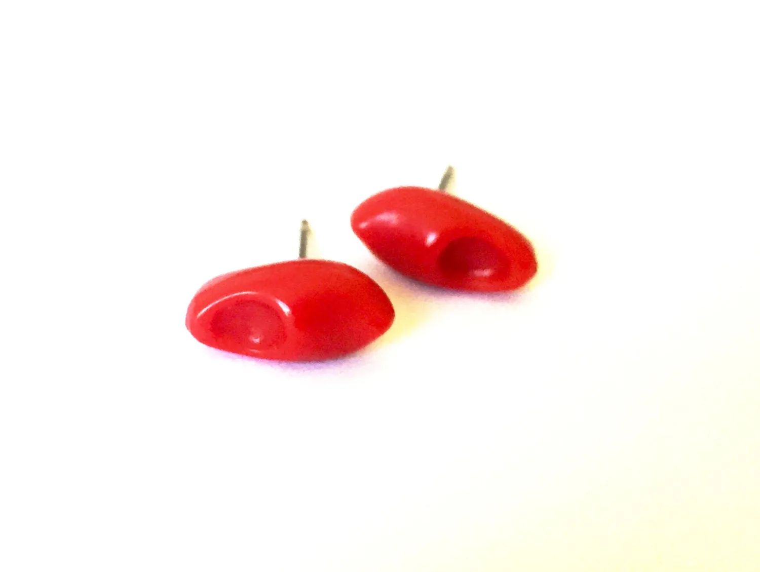 Cherry Red Clog Stud Earrings