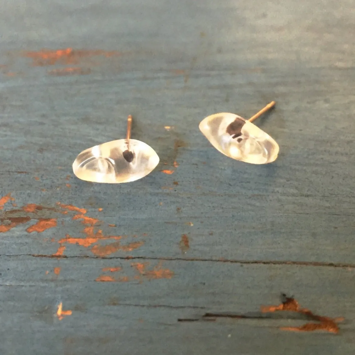 Crystal Clear Clog Stud Earrings