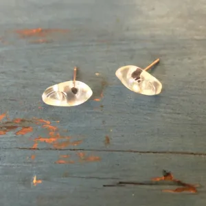 Crystal Clear Clog Stud Earrings