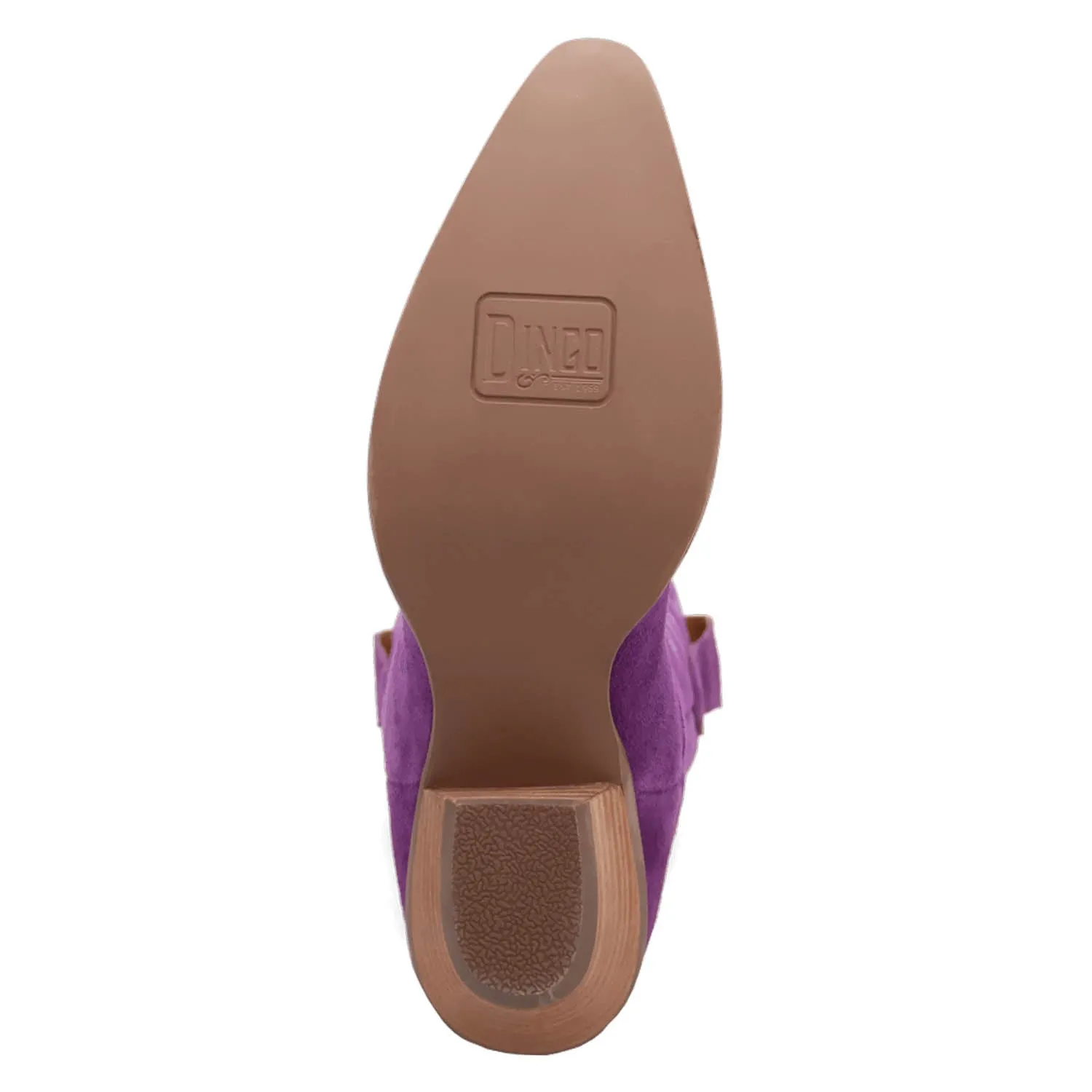 Dingo Womens Movin On Purple Suede Cowboy Boots