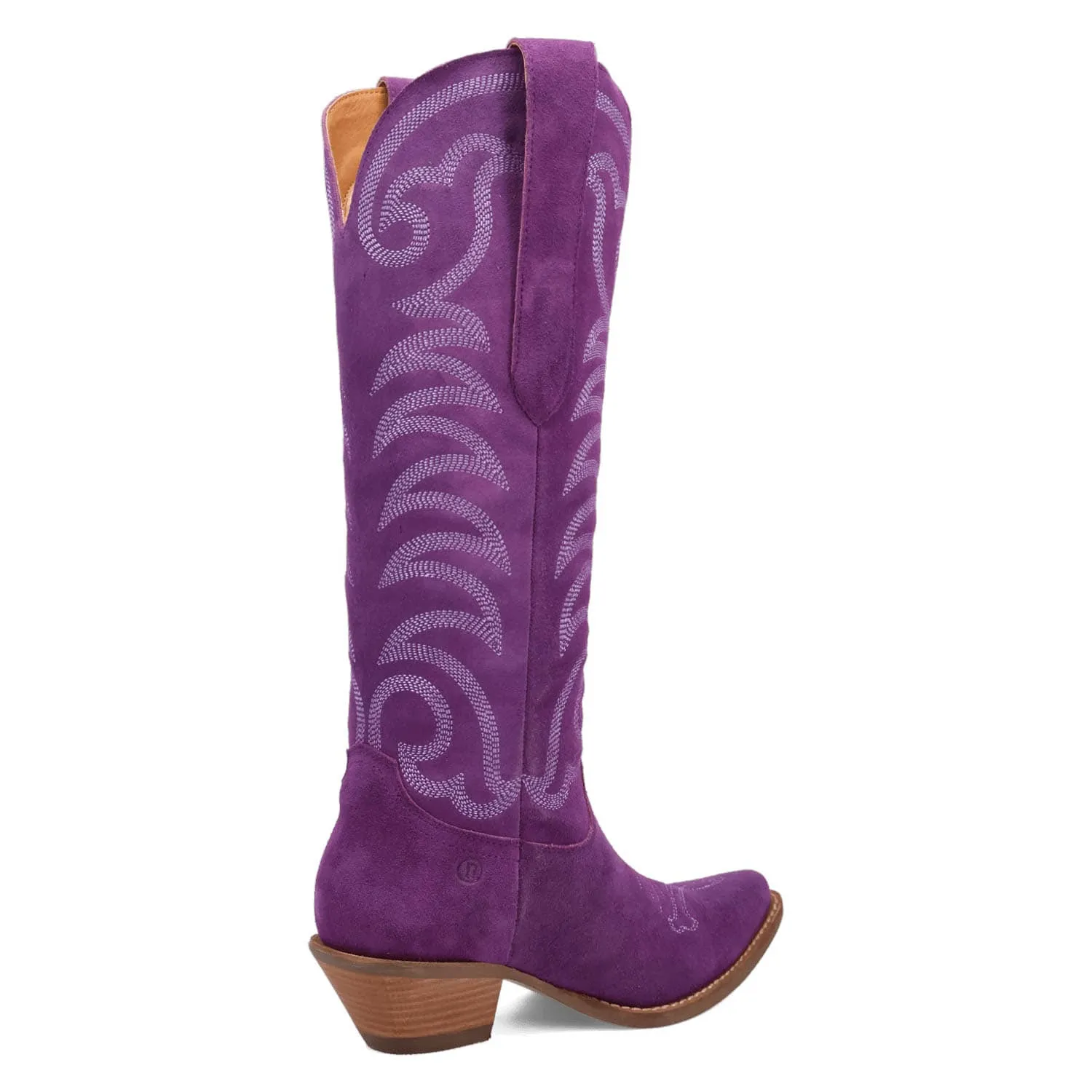 Dingo Womens Movin On Purple Suede Cowboy Boots
