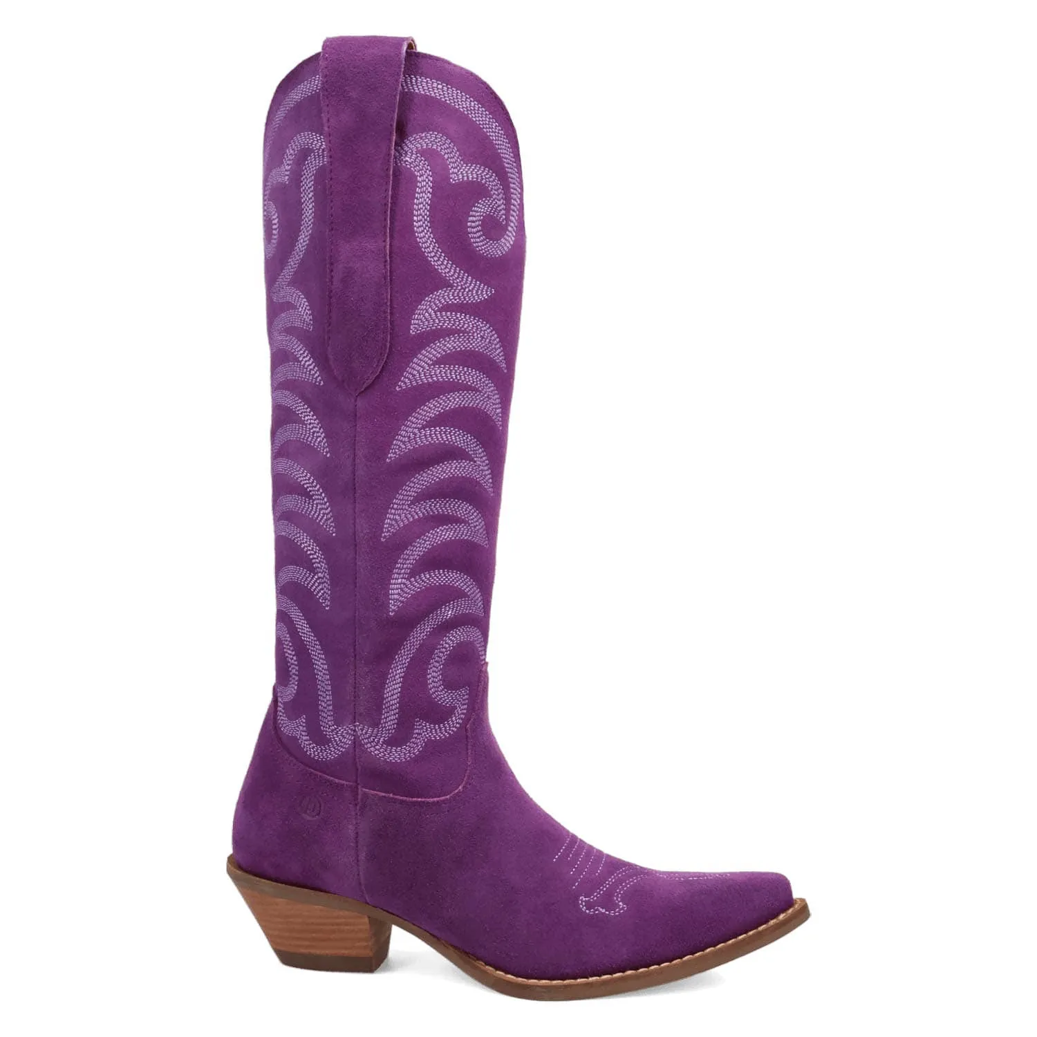 Dingo Womens Movin On Purple Suede Cowboy Boots