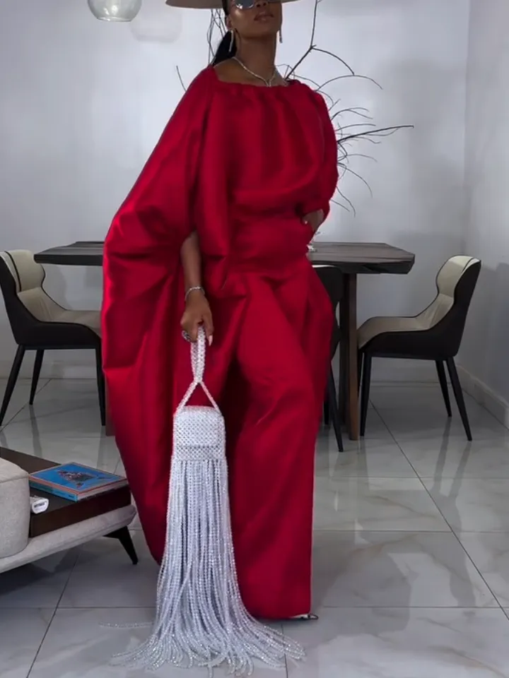 Elegant Red Two Pieces Set