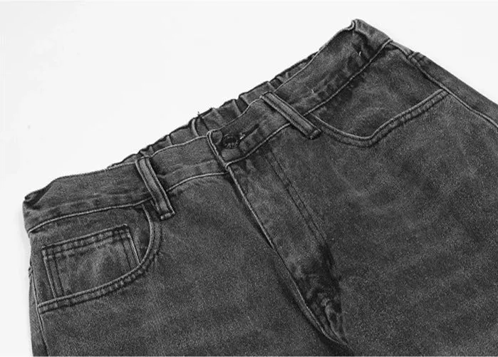 Faded Wide Leg Jeans