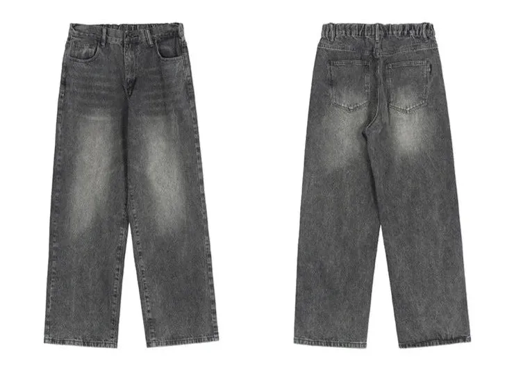 Faded Wide Leg Jeans