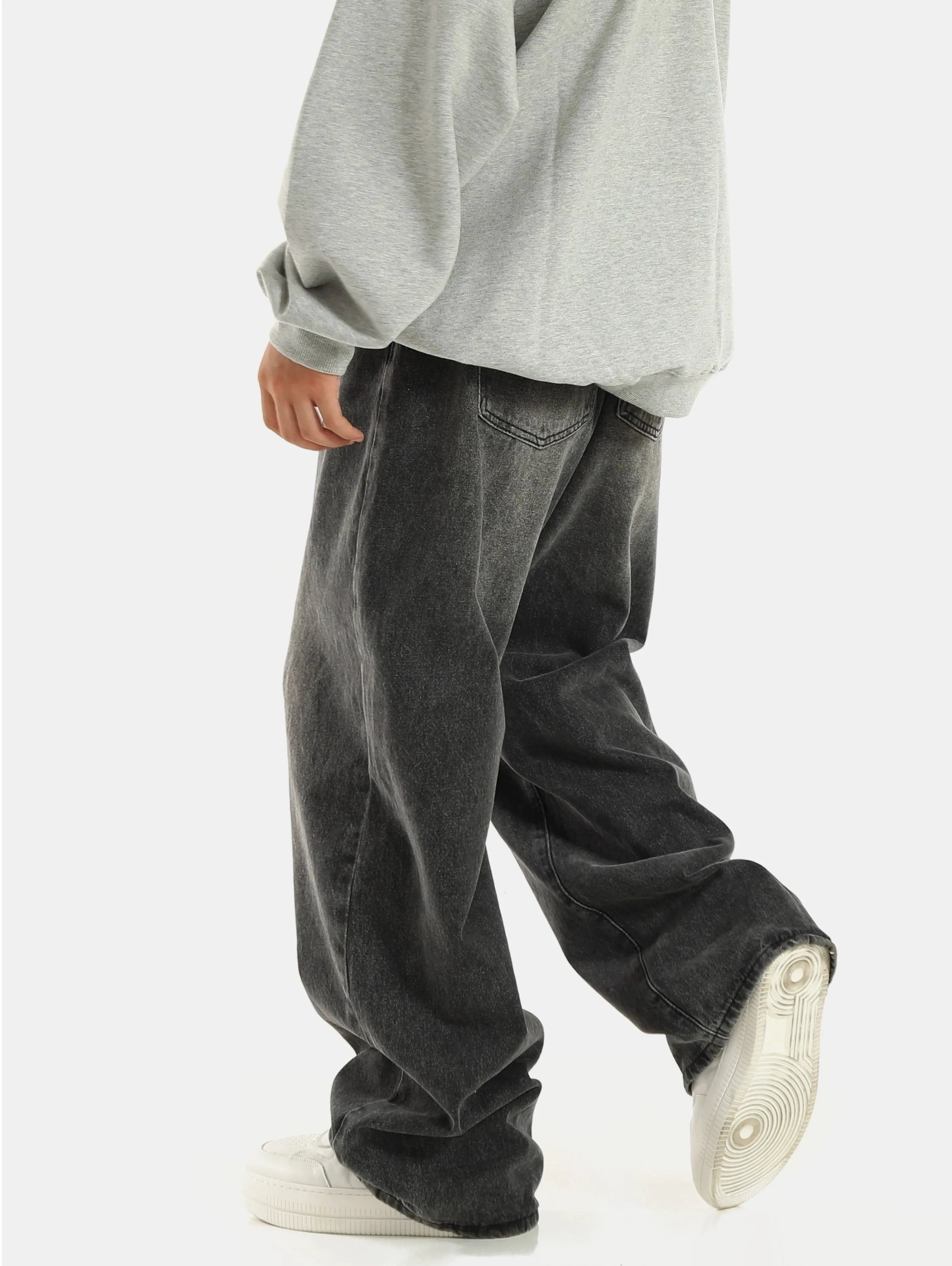 Faded Wide Leg Jeans