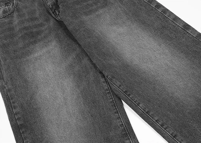 Faded Wide Leg Jeans