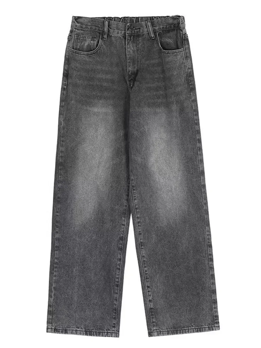 Faded Wide Leg Jeans