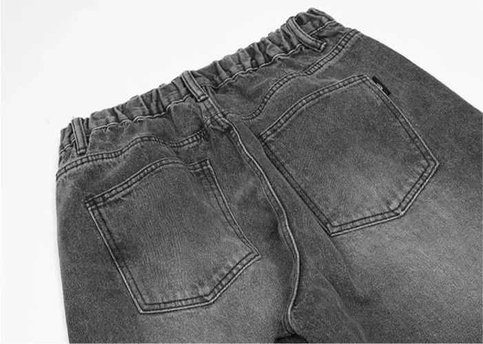 Faded Wide Leg Jeans