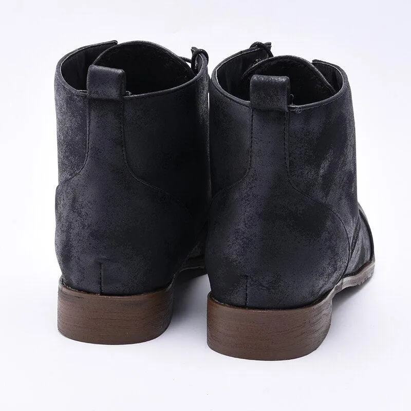 Front strap round toe motorcycle boots