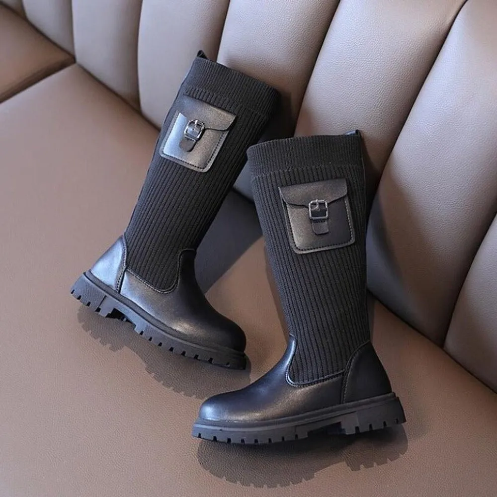 High Leather Boots For Girls