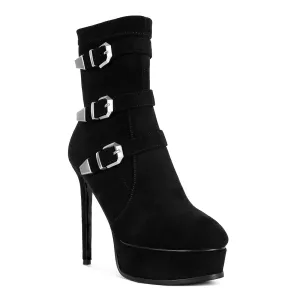 High Platform Stiletto Ankle Boots