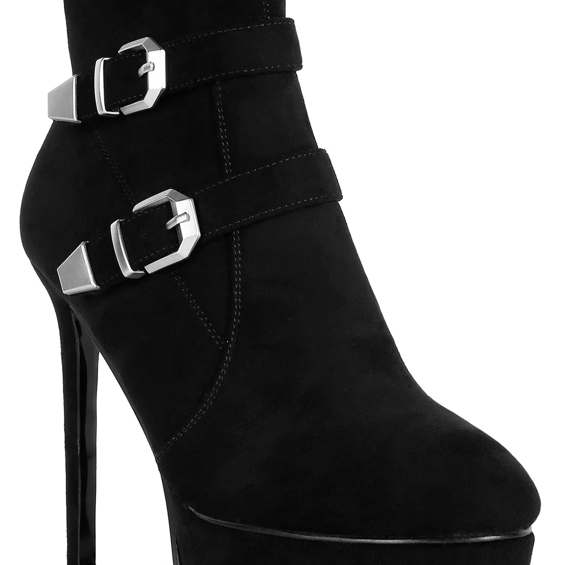 High Platform Stiletto Ankle Boots