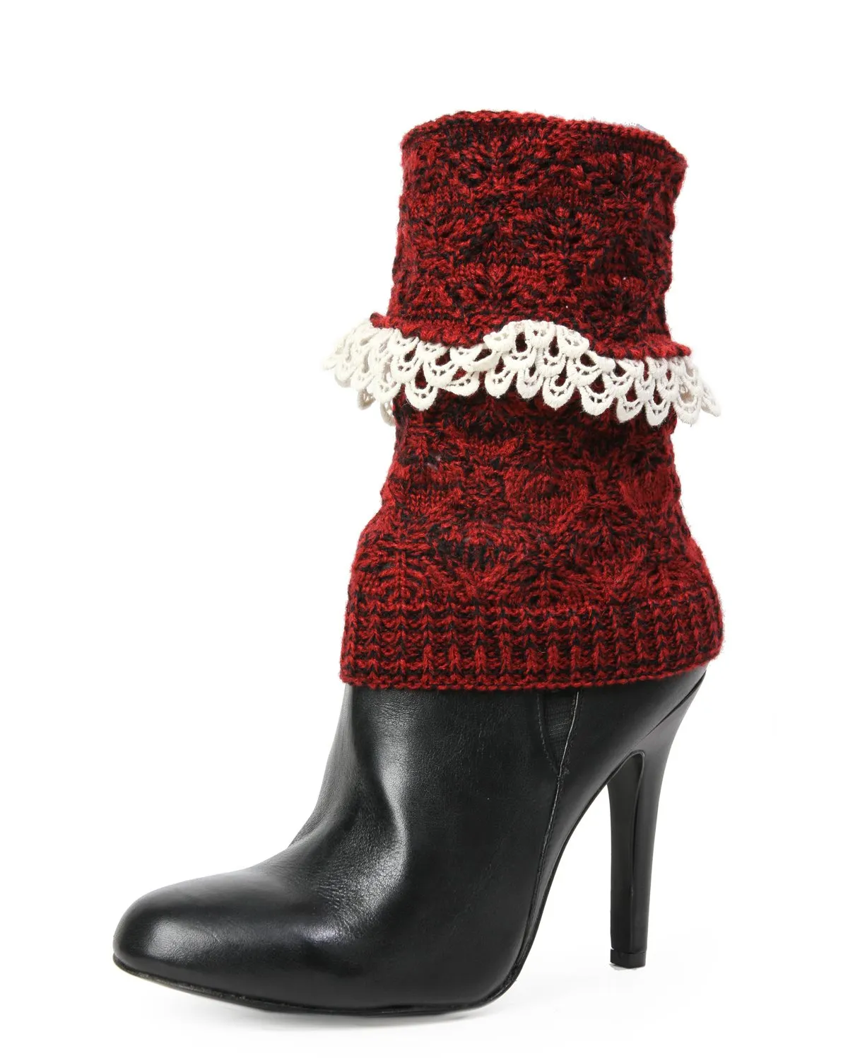 Icing Crochet Trim Knit Boot Topper