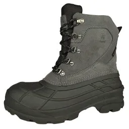 Kamik Fargo2 Charcoal Pull On Rounded Toe Lugged Sole Mid-Calf Winter Boots