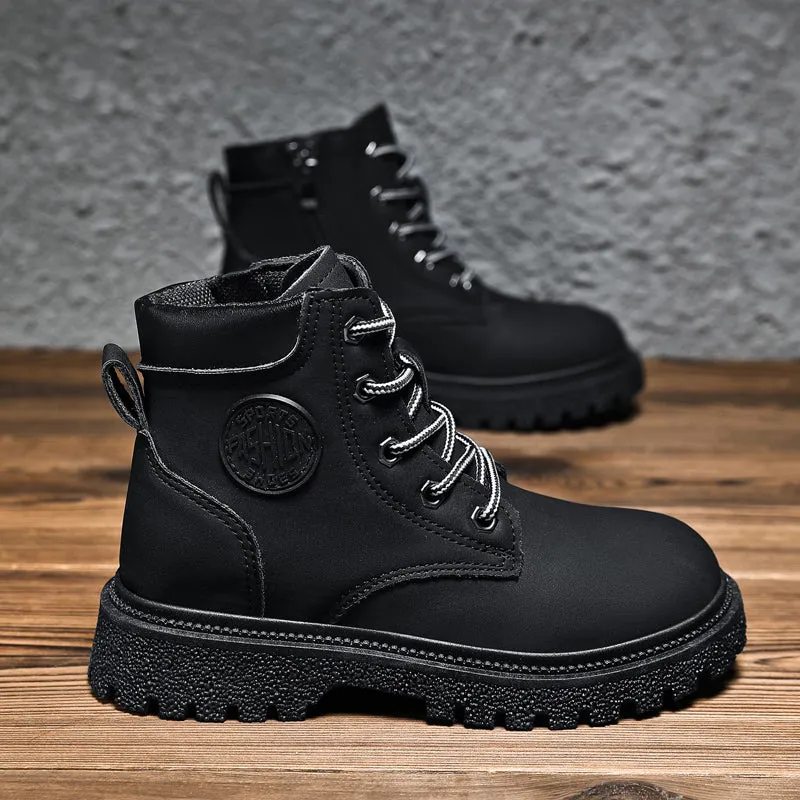 Kids Classic Lace Up Waterproof Comfort Work Boot Scholl Shoes (Toddler/Little Kid/Big Kid) | A05