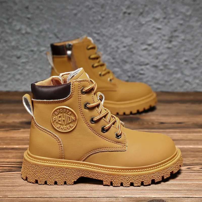 Kids Classic Lace Up Waterproof Comfort Work Boot Scholl Shoes (Toddler/Little Kid/Big Kid) | A05