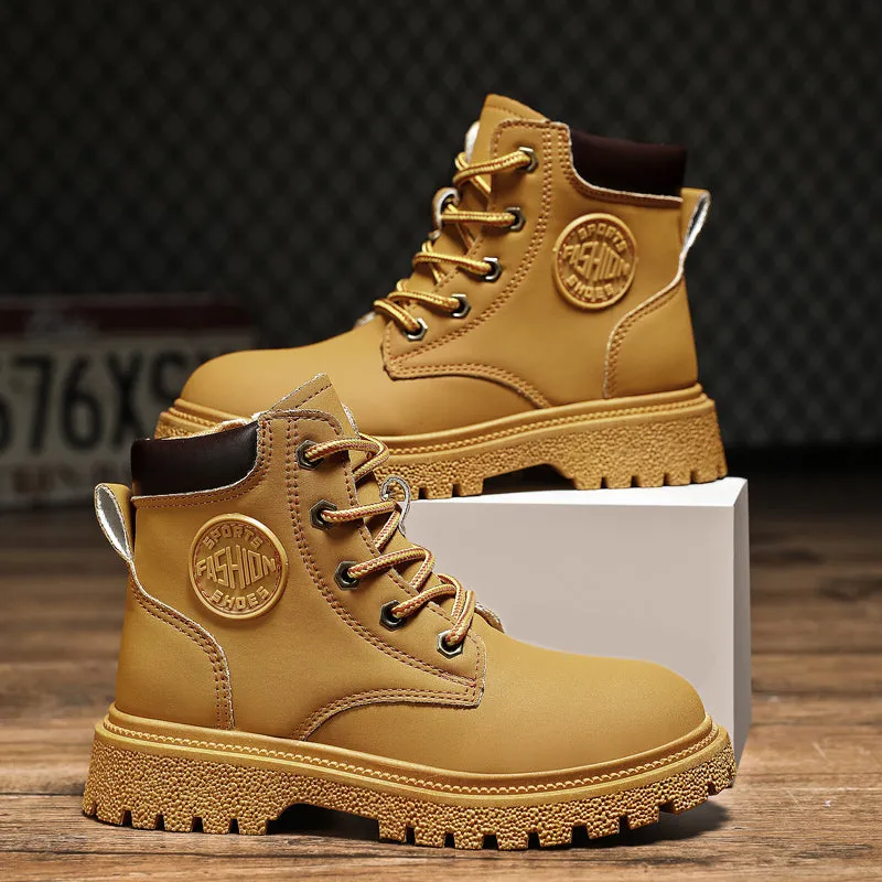 Kids Classic Lace Up Waterproof Comfort Work Boot Scholl Shoes (Toddler/Little Kid/Big Kid) | A05