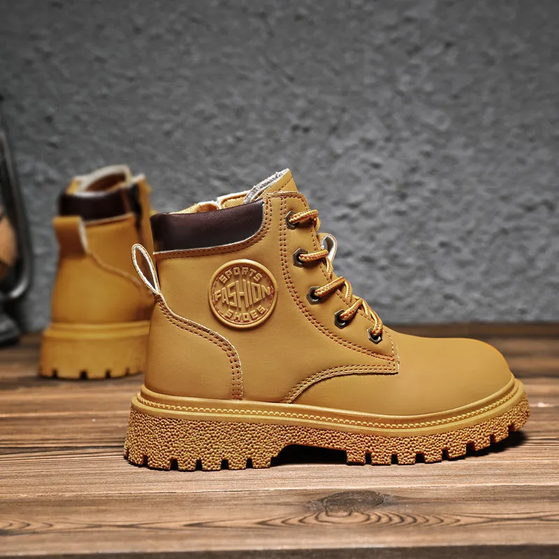Kids Classic Lace Up Waterproof Comfort Work Boot Scholl Shoes (Toddler/Little Kid/Big Kid) | A05