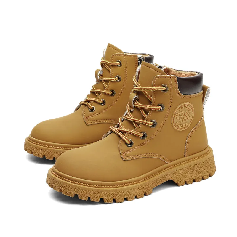 Kids Classic Lace Up Waterproof Comfort Work Boot Scholl Shoes (Toddler/Little Kid/Big Kid) | A05