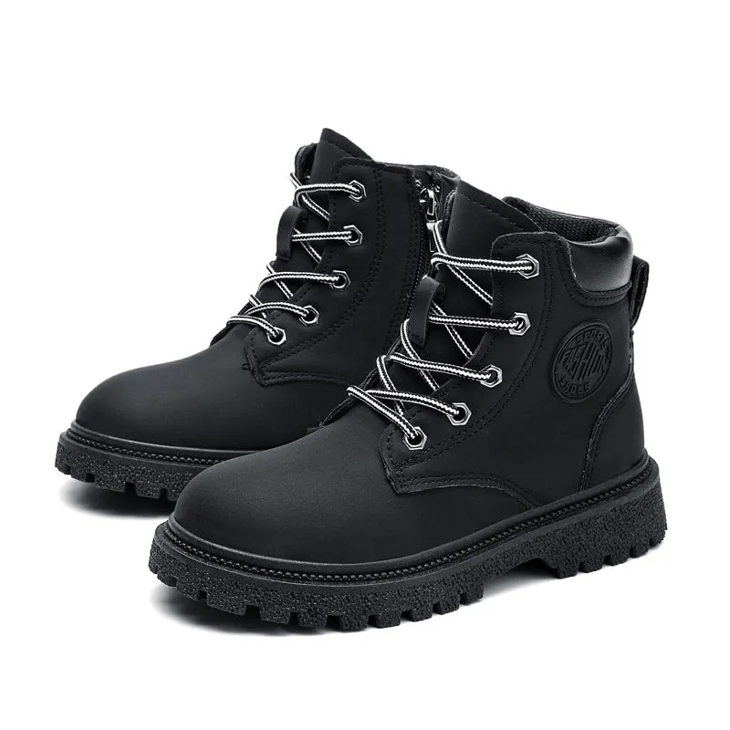 Kids Classic Lace Up Waterproof Comfort Work Boot Scholl Shoes (Toddler/Little Kid/Big Kid) | A05