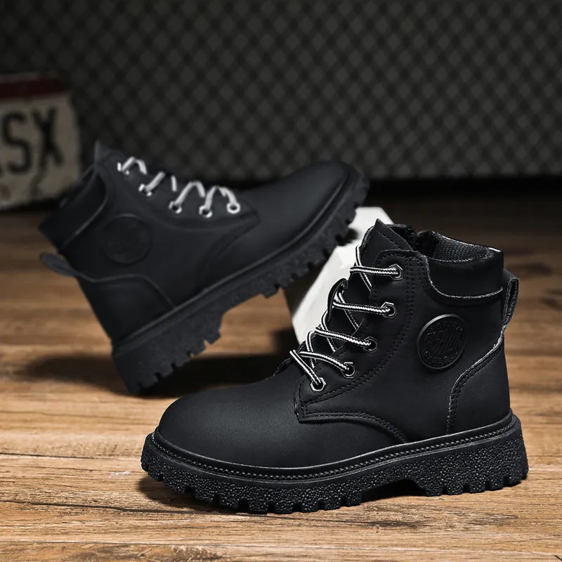 Kids Classic Lace Up Waterproof Comfort Work Boot Scholl Shoes (Toddler/Little Kid/Big Kid) | A05