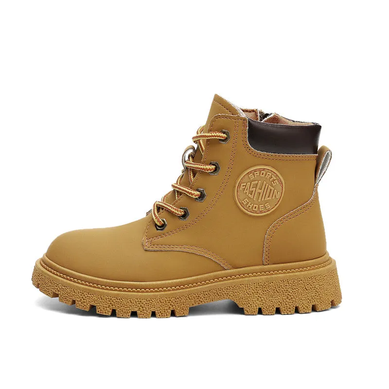 Kids Classic Lace Up Waterproof Comfort Work Boot Scholl Shoes (Toddler/Little Kid/Big Kid) | A05