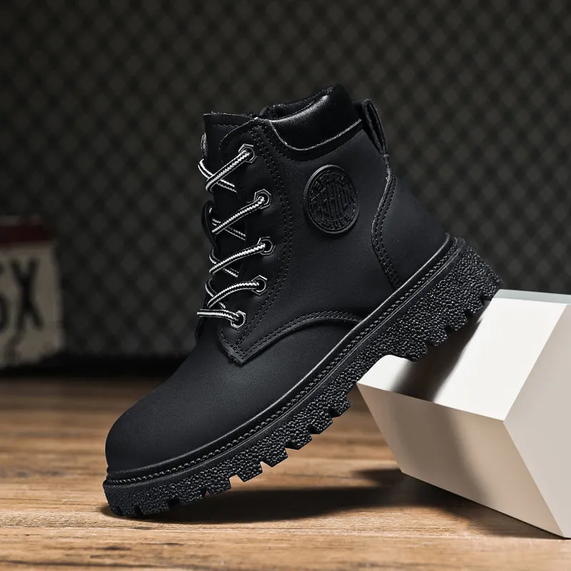 Kids Classic Lace Up Waterproof Comfort Work Boot Scholl Shoes (Toddler/Little Kid/Big Kid) | A05