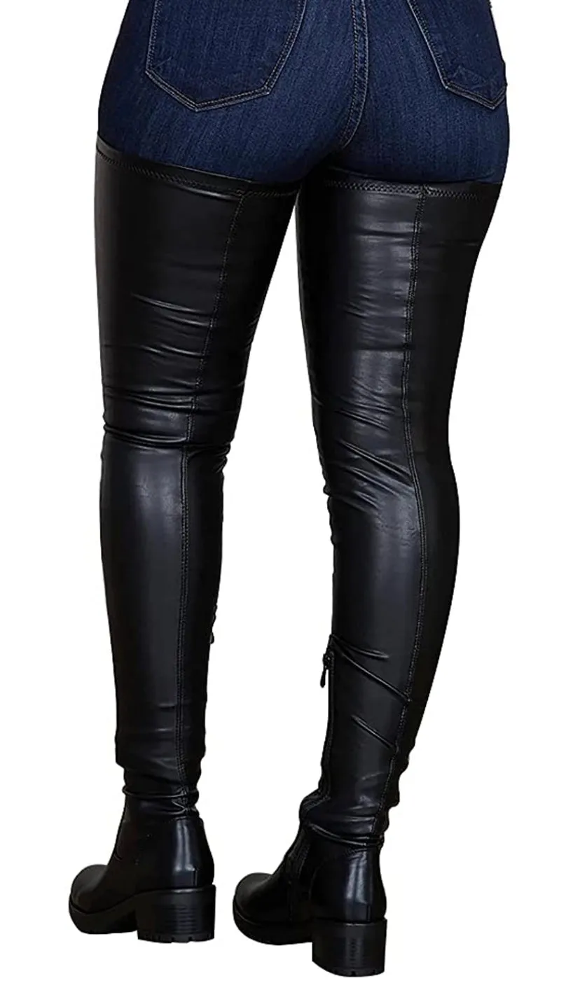 Kiss The Sky Thigh High Boots