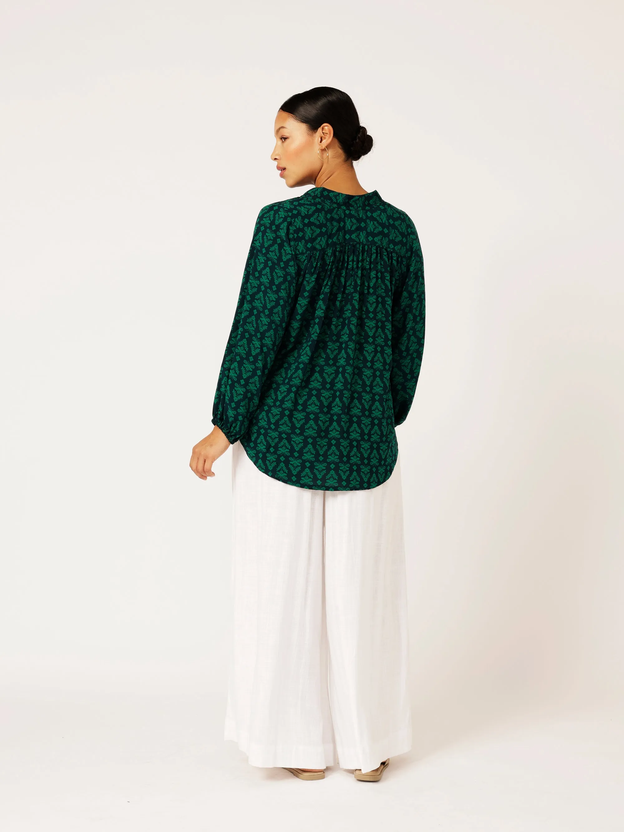 Luna Blouse | Aztec Green