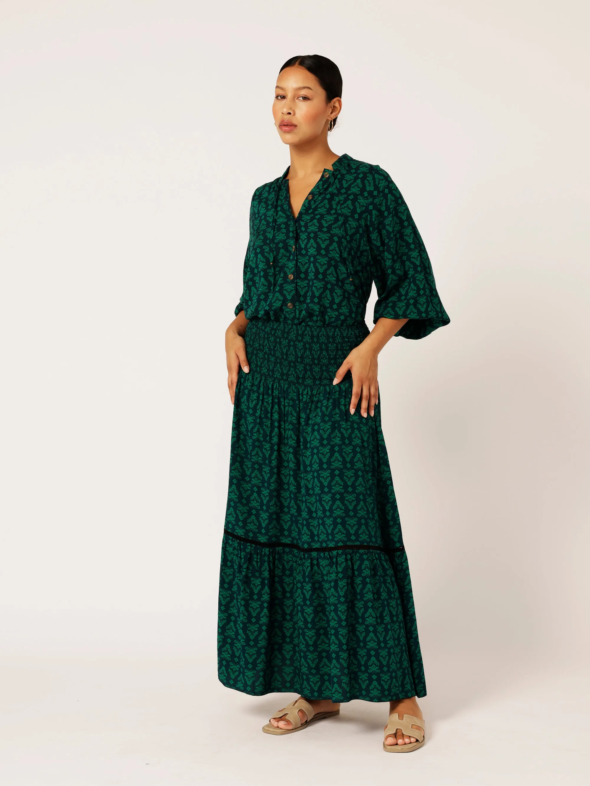 Luna Blouse | Aztec Green