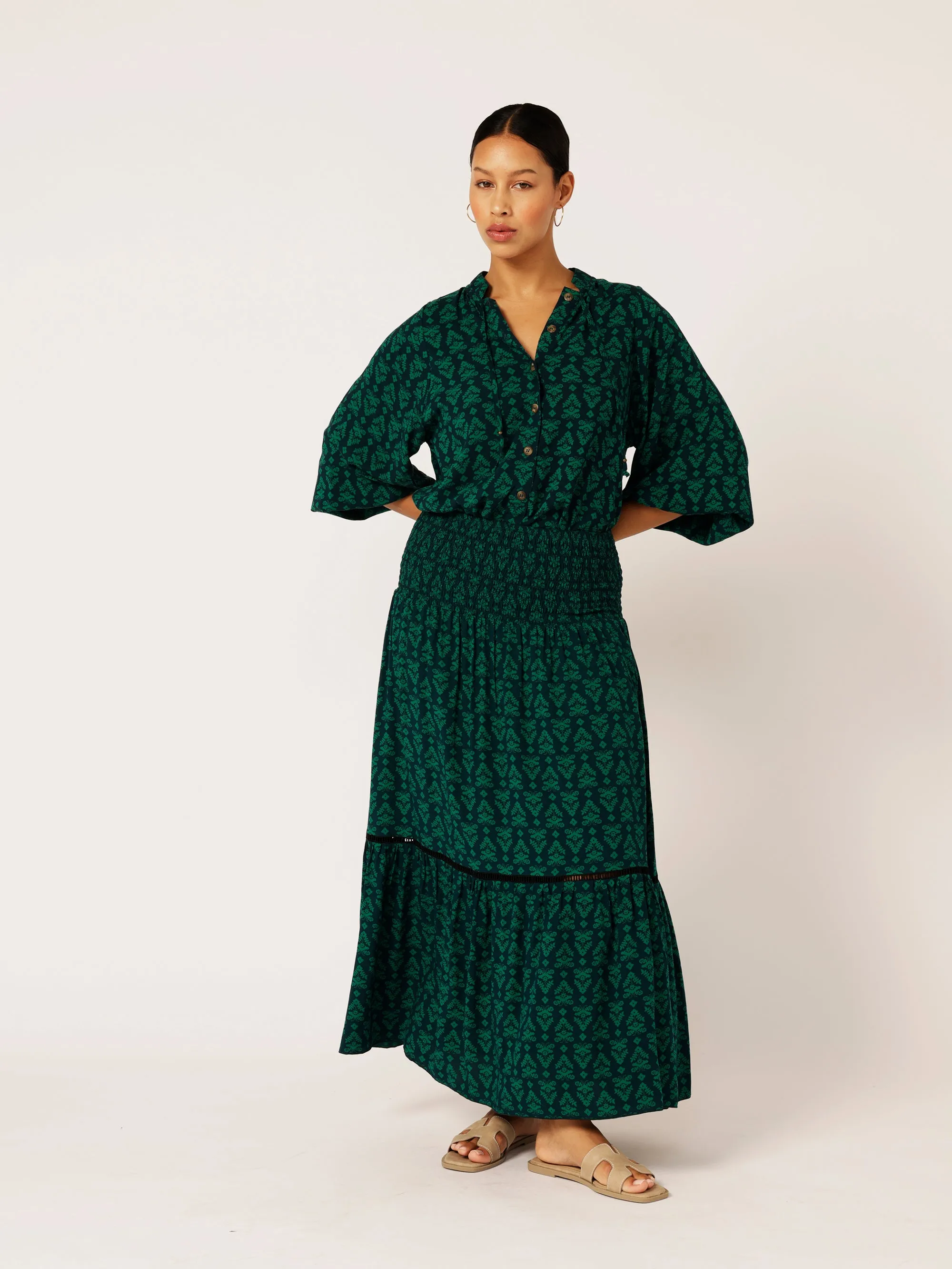Luna Blouse | Aztec Green