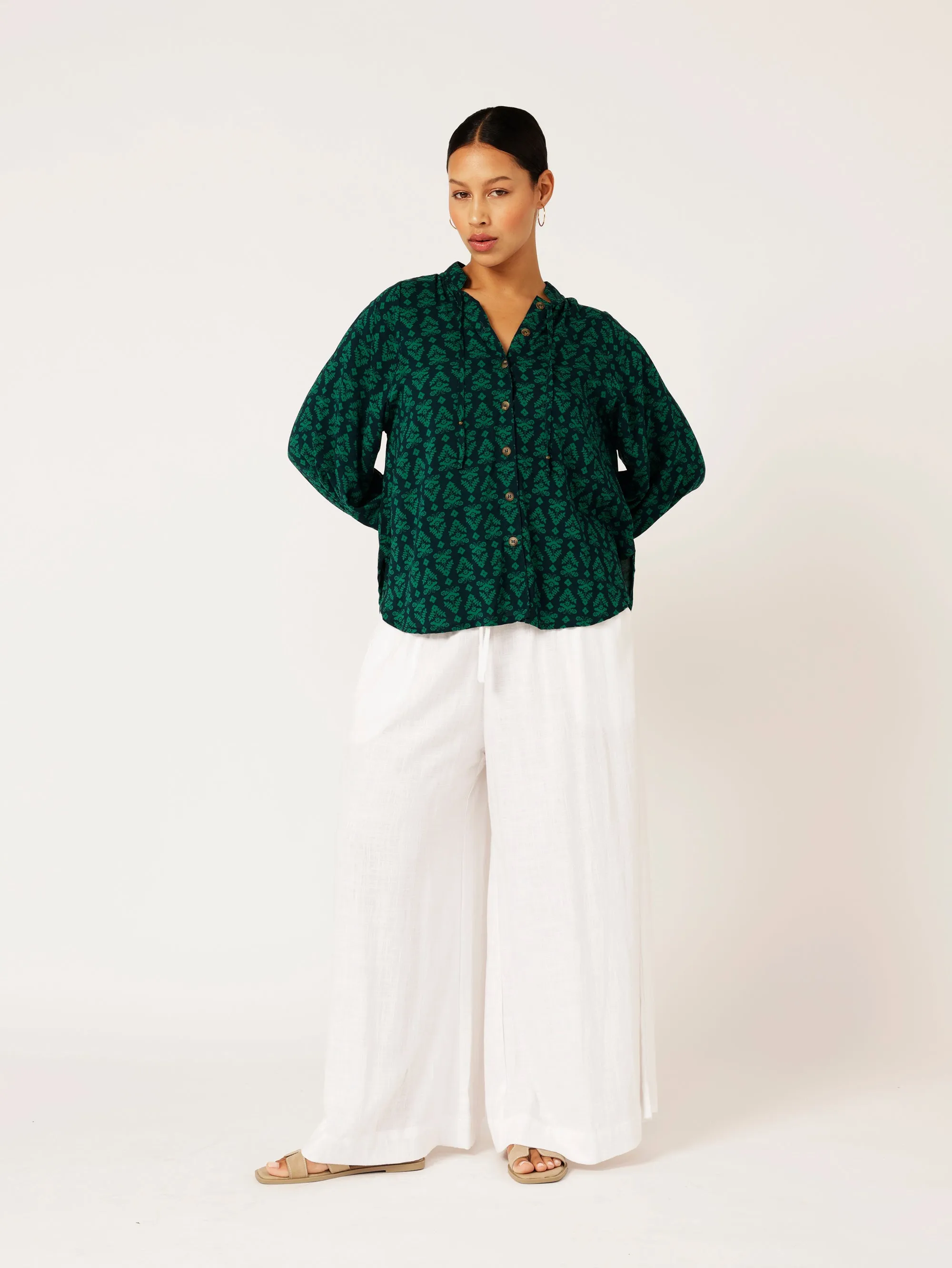 Luna Blouse | Aztec Green