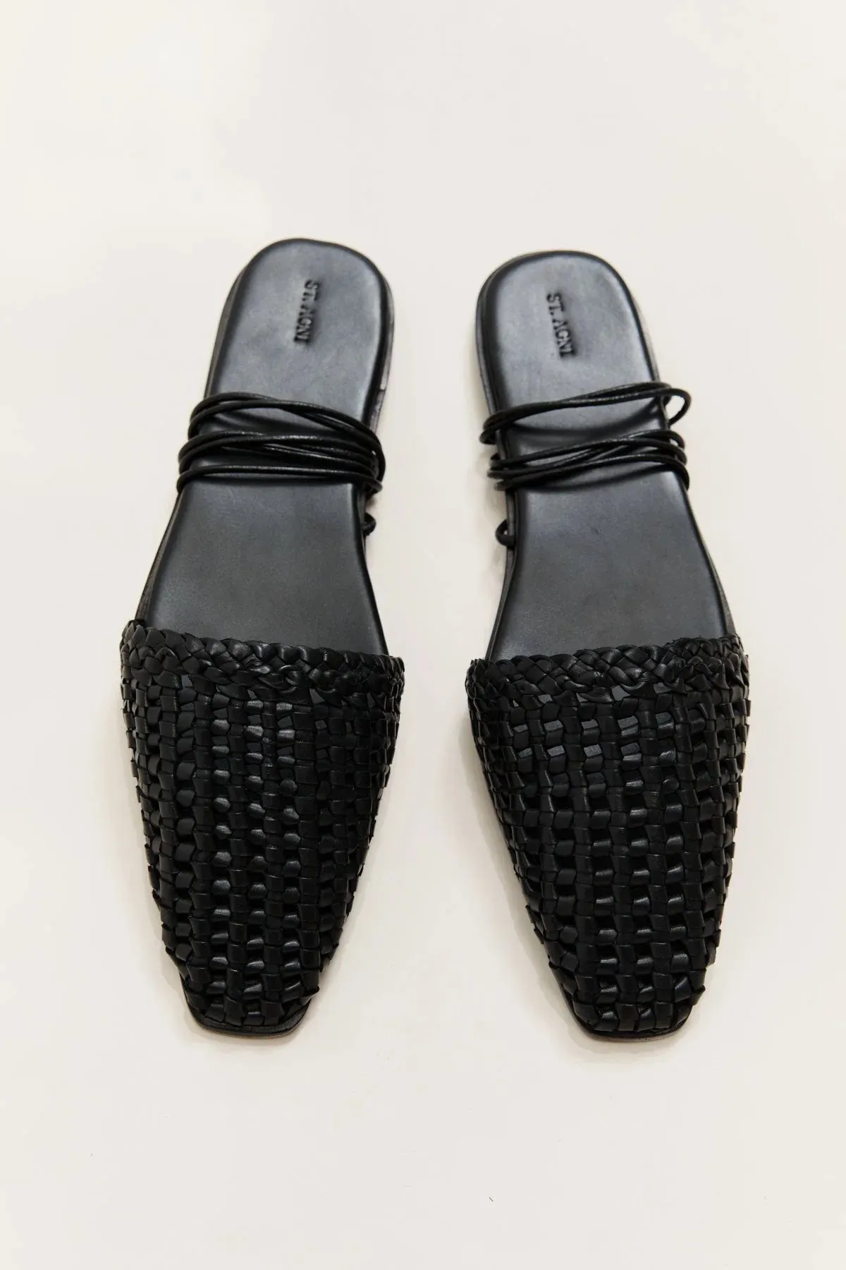 MACRAME MESH TIE UP FLATS