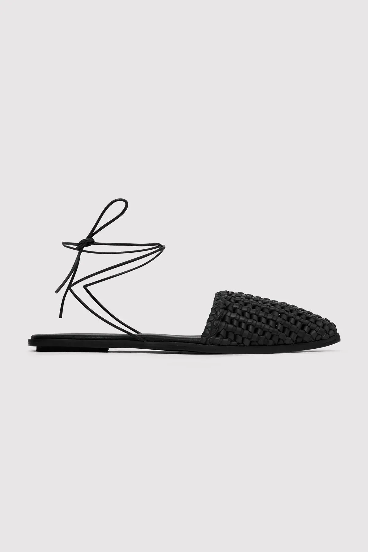 MACRAME MESH TIE UP FLATS