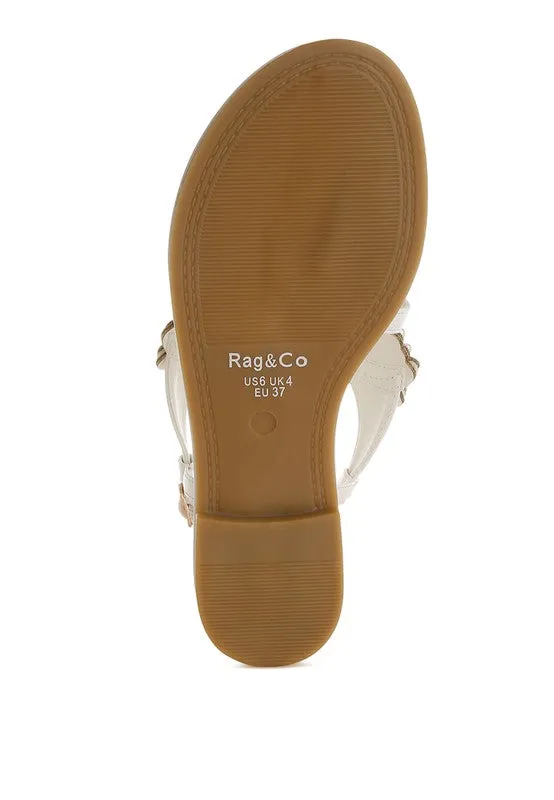 Nayasa Flat Sandals With Pearls