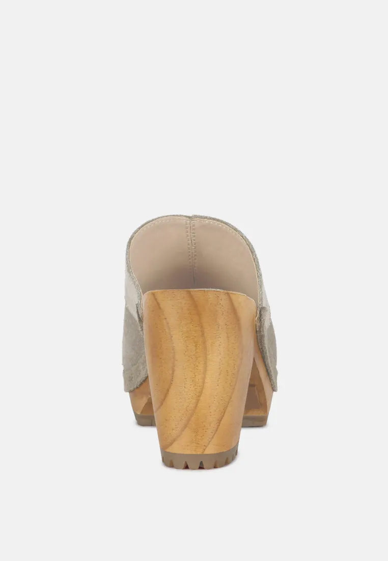 Ochroma Vintage Patchwork Suede Mule Clogs