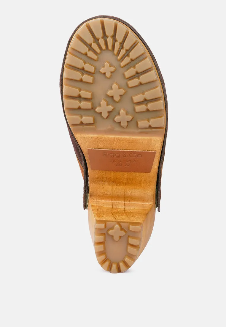 Ochroma Vintage Patchwork Suede Mule Clogs