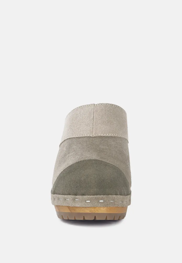 Ochroma Vintage Patchwork Suede Mule Clogs