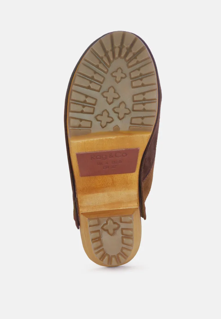 Ochroma Vintage Patchwork Suede Mule Clogs