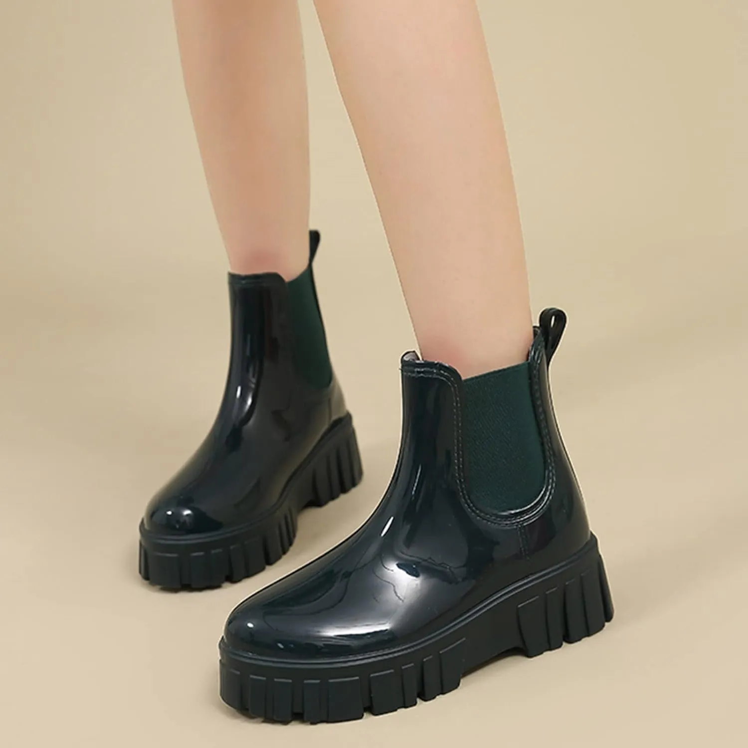 Rain Boots for Women Waterproof Short Boots Platform Ankle Booties Rubber Rain Boots Fishing Boots For Men