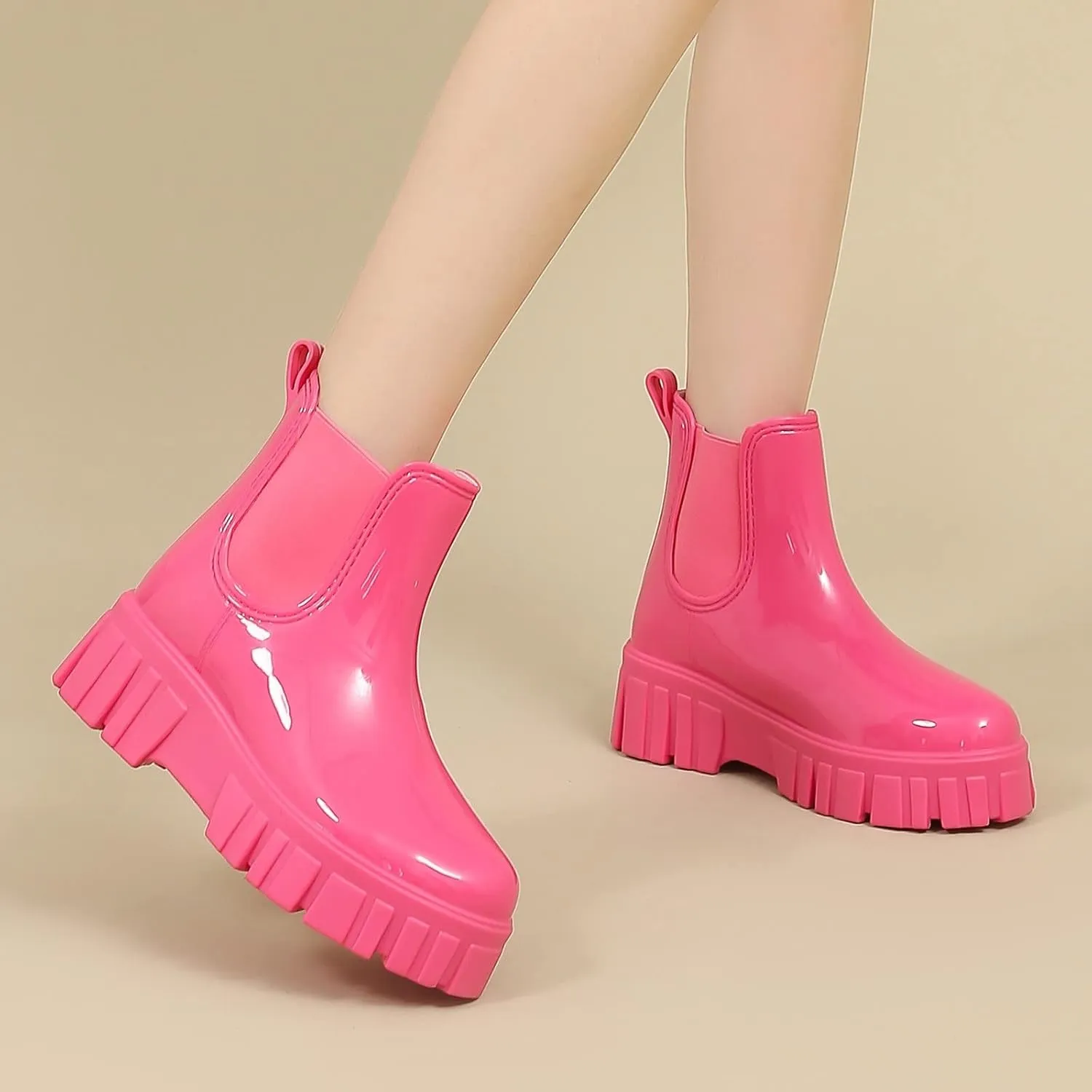 Rain Boots for Women Waterproof Short Boots Platform Ankle Booties Rubber Rain Boots Fishing Boots For Men