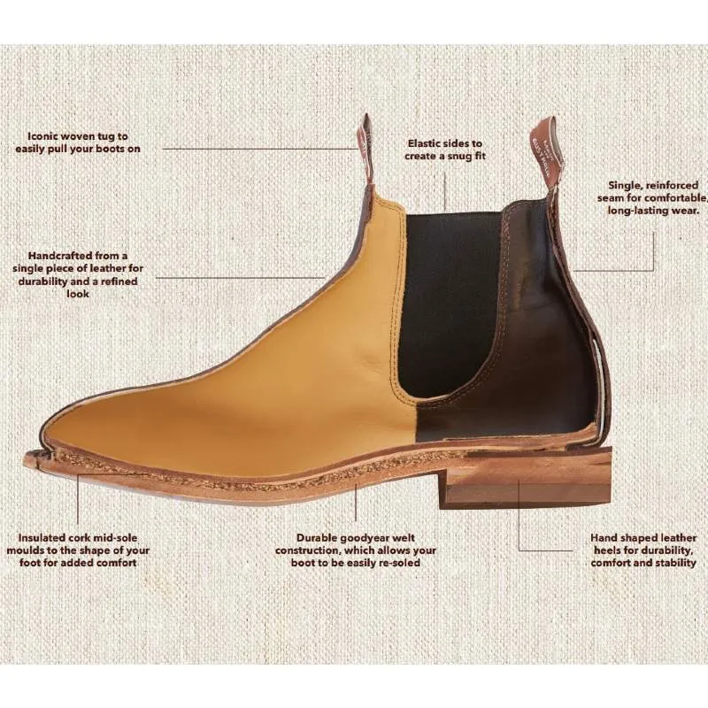 R.M.Williams Yearling Comfort Craftsman Leather Boot - Rum