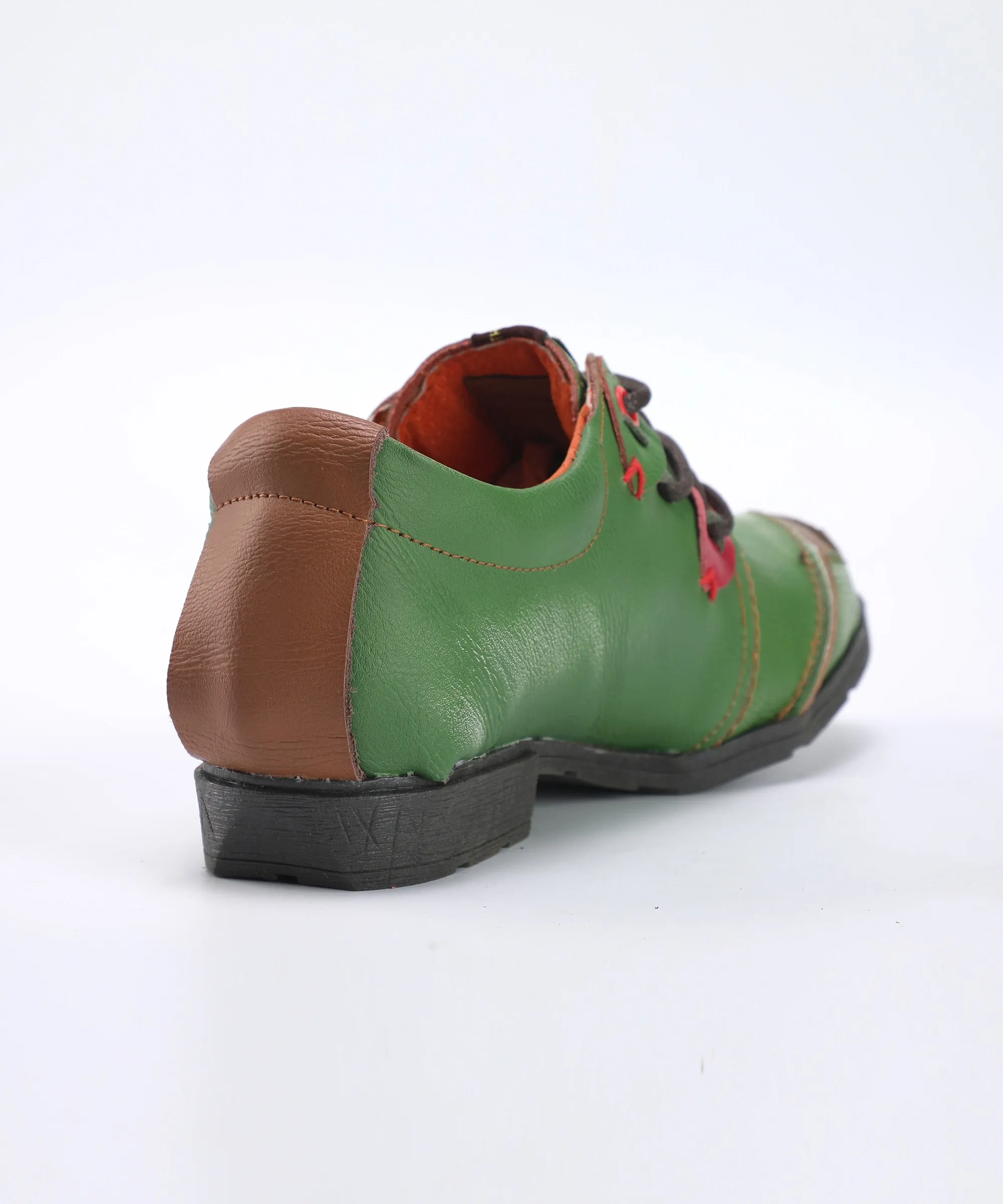 Sinister Step Stitches - Washed Leather Shoes For Women
